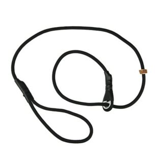 Retrieverline med hjortetak, sort, 6 mm, 1,2 m.